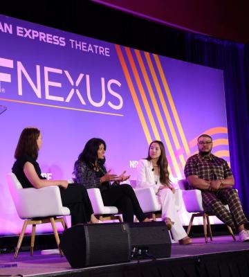Leaders from LePrix, Domino's and Ulta Beauty speaking at NRF Nexus 2023.